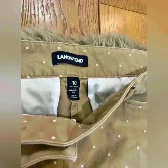 Lands End Mid Rise Straight Leg Pant Size 10 - Picture 3 of 7